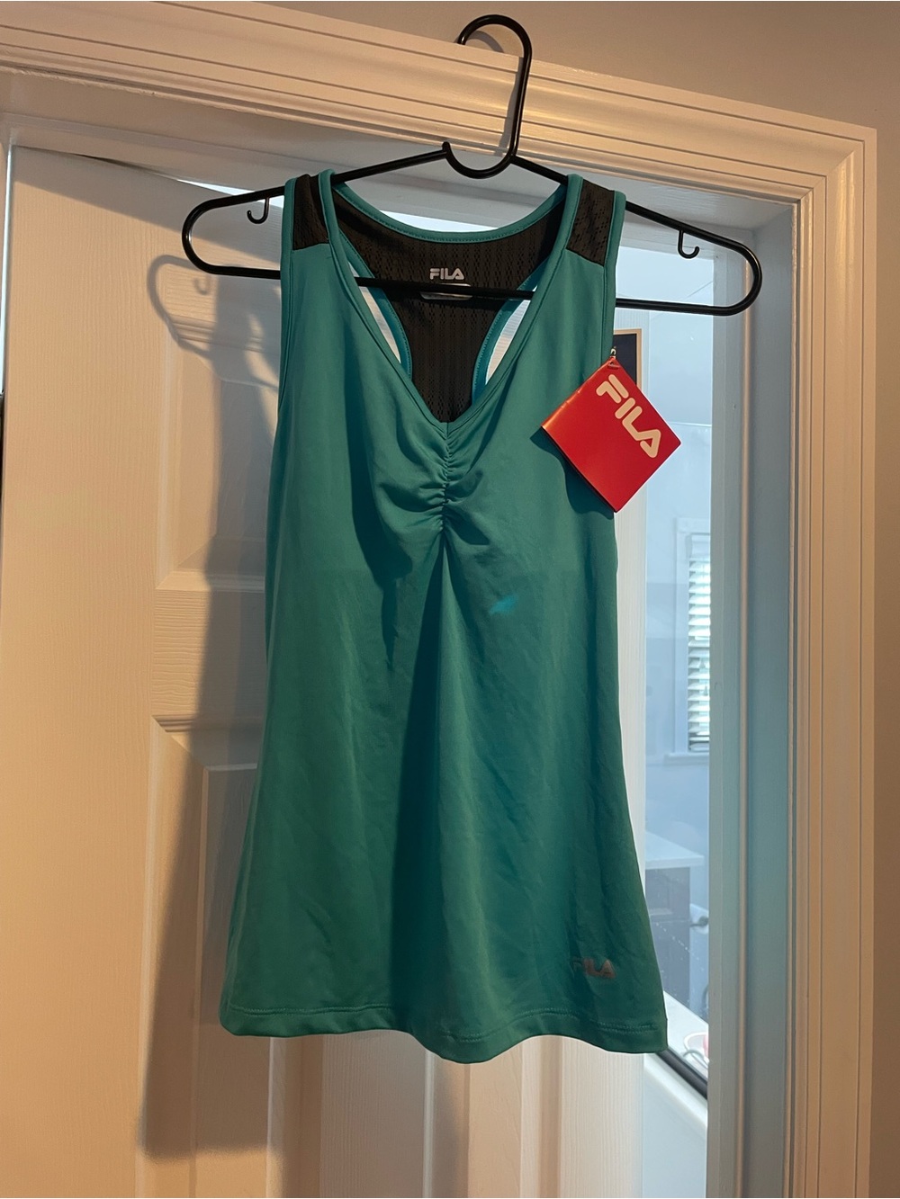 Fila Teal and Black Athletic Tank Top